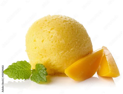 Mango sorbet Stock Photo | Adobe Stock