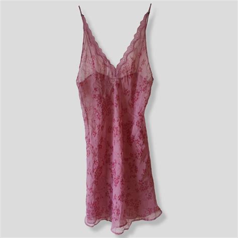 Vintage Calvin Klein Floral Sheer Lingerie Dress 90s Y2K Women S Fashion Dresses Sets