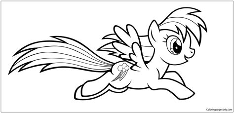 Rainbow Dash Coloring Pages Coloringpagesonly