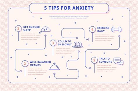 Free Vector Tips For Anxiety Infographic