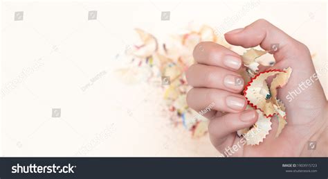 Female Hand Nude Nail Design Holding Stock Photo 1903915723 Shutterstock