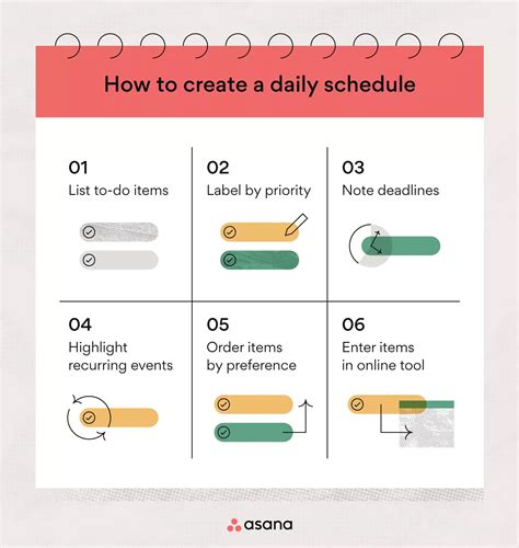 Free Daily Schedule Template: How to Use + Examples [2026] • Asana