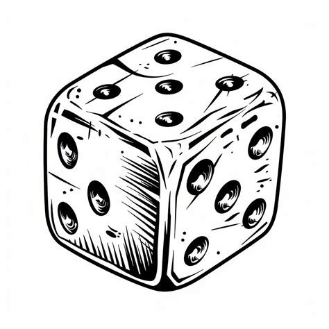vintage dice sketch illustration  photo illustration rawpixel