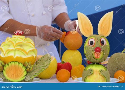 Fruit and Vegetable Carving Stock Photo - Image of skill, yellow: 138261590