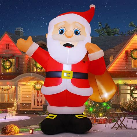 Goosh 8 3 Ft Christmas Inflatables Santa Claus Outdoor