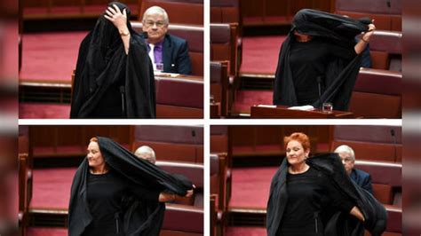 Australian Senator Dons Burqa In Parliament Demanding Ban On Muslim