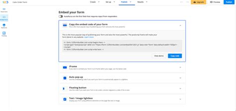 Help: How to embed forms on 1and1 | 123FormBuilder