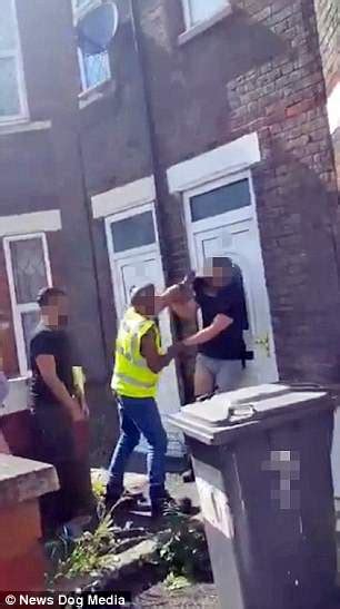 Road Rage Brawl Ends With One Man Being Stripped Naked Daily Mail Online