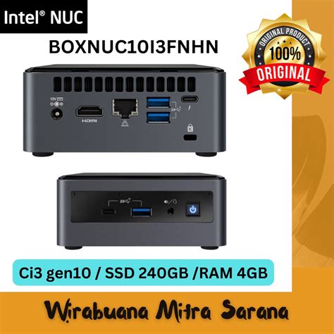 Jual MINI PC Intel NUC BXNUC10i3FNHN / SSD 240GB / RAM 4GB | Shopee ...