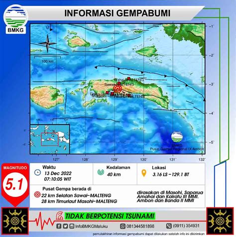 Gempa M Guncang Ambon Hingga Masohi Malukuterkini