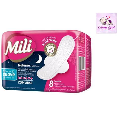 Absorvente Noturno Pos Parto - Absorvente Noturno Mili Fluxo Super Intenso Pós-Parto e Pós-Cirurgico ...
