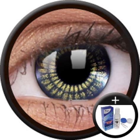 Colourvue Black Gold Coloured Contacts Kit Color Contact Contact