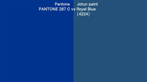 Pantone C Vs Jotun Paint Royal Blue Side By Side Comparison