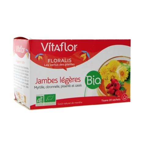 Vitaflor Tisane Jambes Légères Bio 20 Sachets