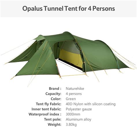 Naturehike Opalus 2 3 4 Tent 2 3 4 Person Hiking Tent 4 Season Tent