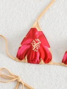 Swim Mod Women S Large Floral Printed Two Piece Bikini Set Bikini Set Swimwear Bathing Suit