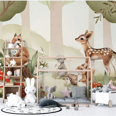 Forest Animals Wallpaper Mural for Kids | Ever Wallpaper UK