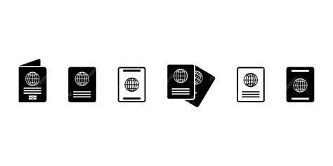 Premium Vector Set Of Passport Vector Icons Visa Document Icon