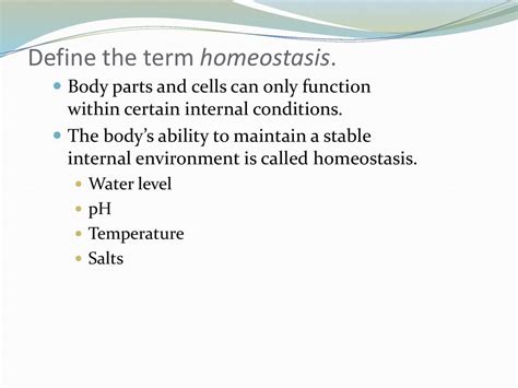 Ch 1 Sec 5 Notes Homeostasis Ppt Download