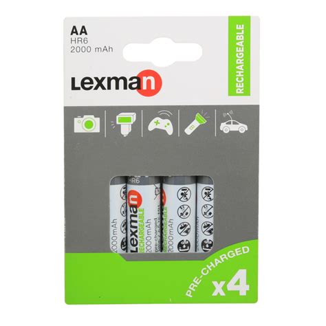 Аккумуляторные батарейки LEXMAN AА 4шт, 2000mAh - купить с доставкой по ...