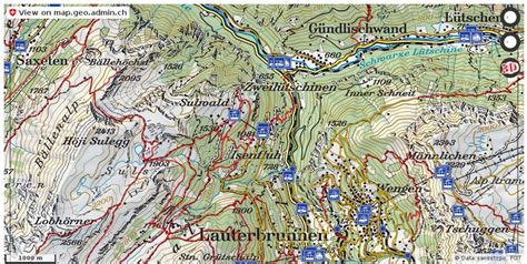 Lauterbrunnen Be Wanderwege Karte Trail Ift Tt Hq Jz Geodaten