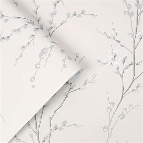 Laura Ashley Pussy Willow Off White Steel Wallpaper Inspirations Paint