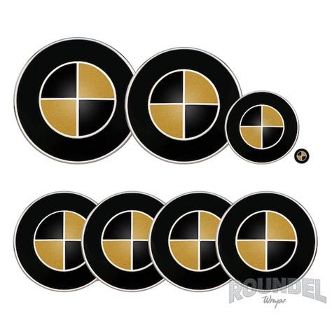 Gold & Black Wrap Stickers for BMW Badge All Models Overlays - Etsy Canada