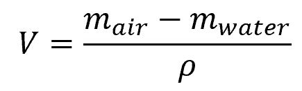 water displacement formula chemistry
