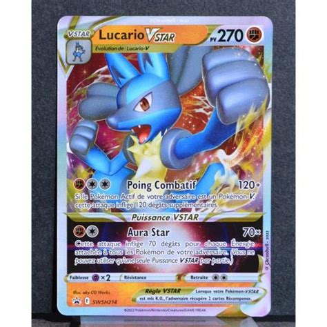 Carte Pok Mon Swsh Lucario Vstar Pv Promo Neuf Fr Cdiscount