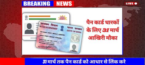 Pan Card Update पैन कार्ड धारकों के लिए 31 मार्च आखिरी मौका करले ये