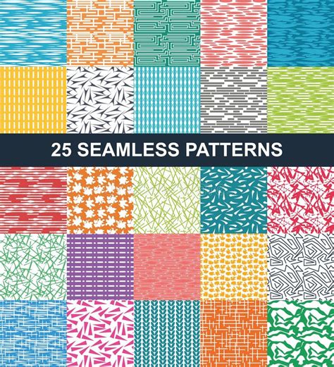 abstract geometric bright seamless patterns stock vector illustration