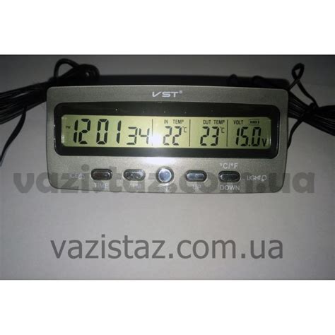 Автомобильные часы термометр вольтметр VST - 7045V, купить электронные ...
