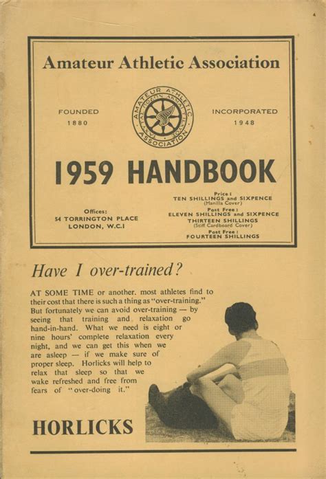 AMATEUR ATHLETIC ASSOCIATION HANDBOOK General Athletics Books