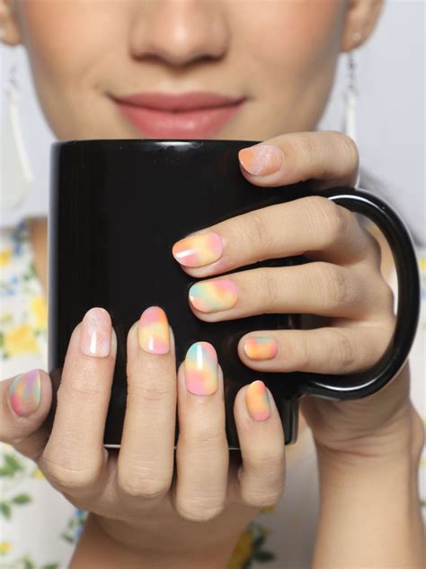 Buy Lick Pcs Glossy French Reusable Artificial Fake Press On Nails Nude Nail Art And Nail