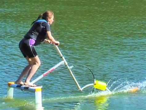 Aquaskipper is a pogo stick for the water which lets you ride waves...