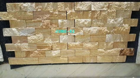 Unpolished Cheap Popular Split Face Teak Sandstone Mosaic Tiles For