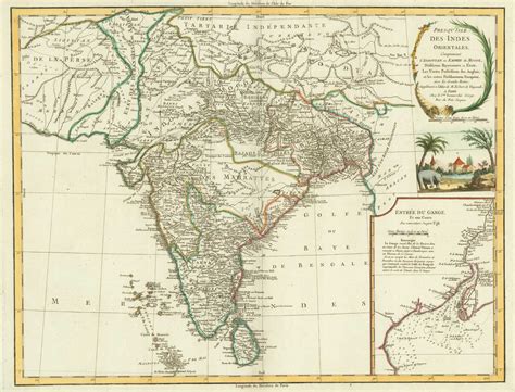 Th Century French Map Of India Altea Gallery