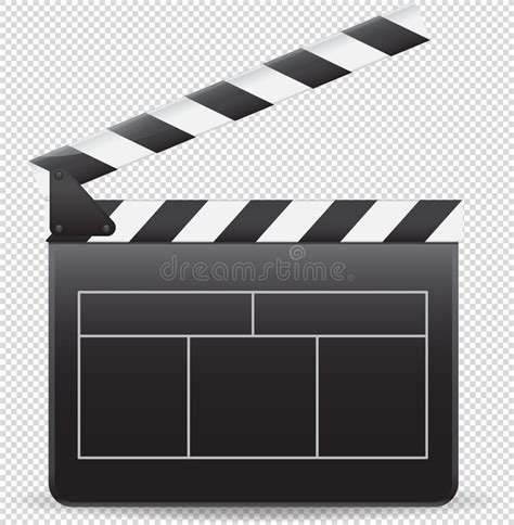 Film Clapper Board Icon On White Background Blank Movie Clapper Cinema