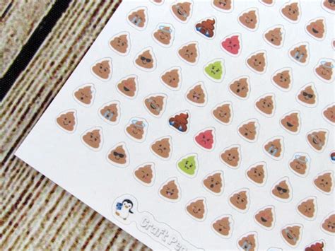 TINY Poop Emoji Stickers Poop Stickers Emoji Stickers Poop - Etsy