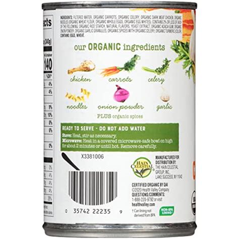 Health Valley Organic Soup No Salt Added Chicken Noodle 145 Ounce Pack Of 12 Pricepulse