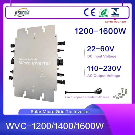 Micro Solar Grid Tie Inverter Wvc W W W With Eu Ac Wire