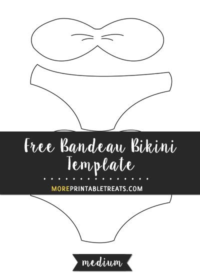 Bandeau Bikini Template Medium