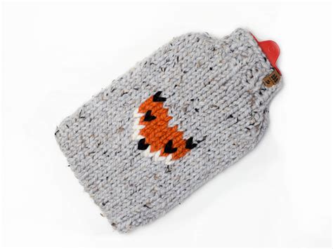 Fox Hot Water Bottle Cover Free Knitting Pattern
