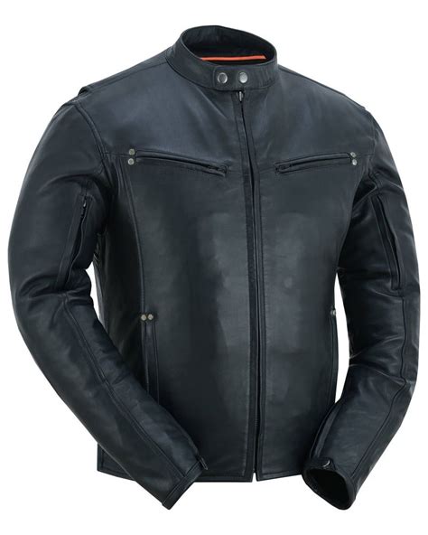 DS742 Men S Lightweight Drum Dyed Naked Lambskin Jacket HamrHead Smallest DOT Helmets