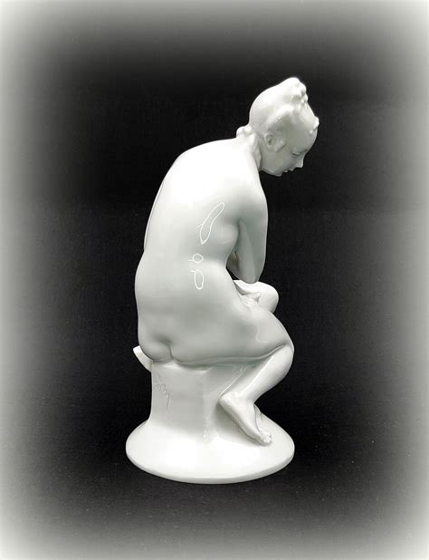 Art Déco Porcelain Figure Female Nude Herend Signed Etsy