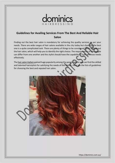 Ppt Guidelines For Availing Services From The Best And Reliable Hair