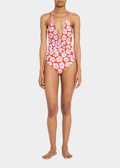 Patbo Windflower Plunge One Piece Swimsuit Editorialist