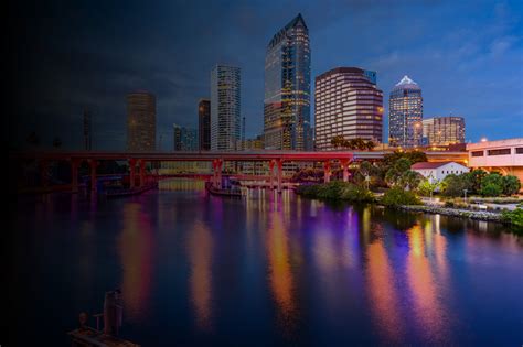 Tampa, Florida, USA downtown skyline on the Hillsborough River