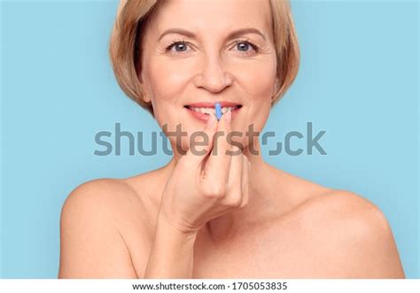 Naked Beautiful Blonde Mature Woman Standing Stock Photo Shutterstock