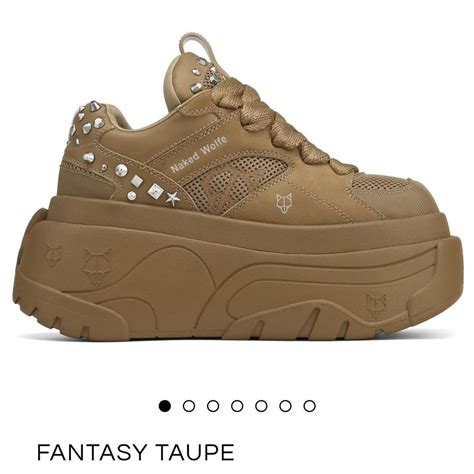 BRAND NEW NAKED WOLFE Fantasy Taupe Platform Sneaker Depop